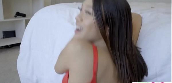  My tiny Asian stepsister let me fuck her on Valentines